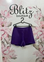 Short alfaiataria bolso faca. TAMANHO: 40 COR: Roxo