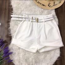 Short Alfaiataria com Cinto Duplo shortinho