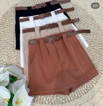 Short Alfaiataria Livia Caramelo