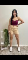 Short alfaiataria TAM p cor nude
