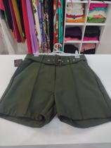 Short alfaiataria verde militar - D'Novo