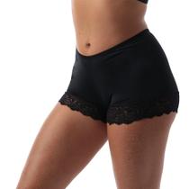 Short Anagua Segunda Pele Feminino Com Renda Shortinho Adulto Nude Preto Branco Curto