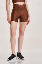 Short atletika afina cintura marrom capuccino cajubrasil
