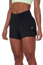 Short Authen Com Bermuda Signature Samba 2 Em 1 - feminino - preto Short Authen Com Bermuda Signature Samba 2 Em 1 - feminino - preto