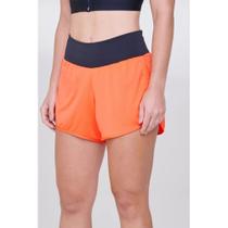 Short Authen Essential Run Agility 8cm - feminino - laranja e preto