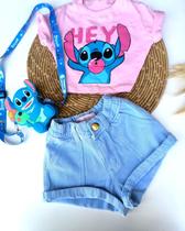 Short Azul Candy Colors Infantil Menina