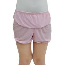 Short Ballet Aquecimento Ritmus Com Babado Jersey Infantil