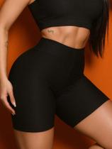 Short básico suplex feminino curto academia yoga