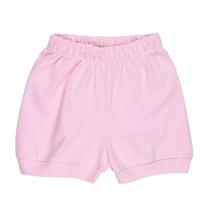 Short Bebê Menina Algodão Rosa Claro Mini &amp Co