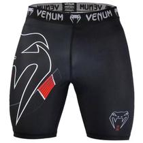 Short Bermuda De Compressão Fight Muay Thai MMA Venum Black Belt Dark