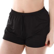 Short Bermuda Feminina Fitness, Academia, Praia - Preto