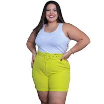 Short Bermuda Feminina Plus Size Alfaiataria Social