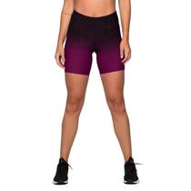 Short Bermuda Feminina Poliamida Suplex Degradê Cintura Alta Compressão Moda Fitness Academia Treino