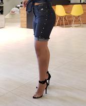 Short Bermuda jeans Black Camila 14477, tamanho 38 Short Bermuda jeans Black Camila 14477, tamanho 38