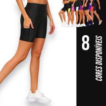 Short Bermuda Leg Legging COM BOLSOS Suplex Fitness Academia Feminino 665