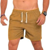 short bermuda masculino em LINHO PREMIUM com 2 bolsas lateral bem conforto