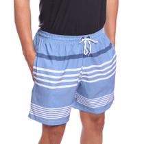 Short Bermuda Masculino Summervil Tactel Mauricinho Estampado Azul
