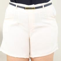 Short Bermuda Plus Size Feminino Linho Corte Alfaiataria Short Bermuda Plus Size Feminino Linho Corte Alfaiataria