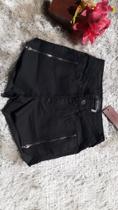 Short Black c/ Zipper e Pingente - Loscarvan Jeans