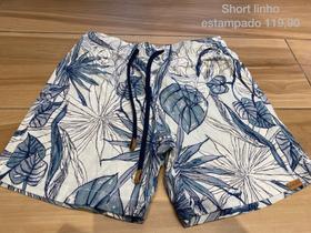 Short blc estampado linho