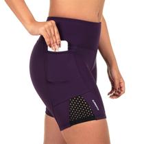 Short C/ Bolso Para Corrida Suplex Tela Violeta