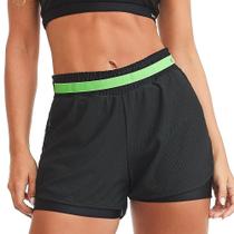 Short Caju Brasil Trust Preto Feminino Fitness Academia