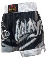 Short Calção Muay Thai - 2798 - Preto/Branco - Dominium