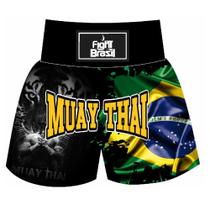 Short Calção Muay Thai - Tiger Brasil II - Fb-3016 - Fight Brasil