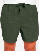 Short Calvin Klein Jeans Sarja Masculino Color Elastic Verde Militar Short Calvin Klein Jeans Sarja Masculino Color Elastic Verde Militar
