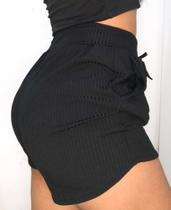 Short Canelado curto moda Blogueira Short Canelado curto moda Blogueira
