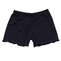Short Chuleado Infantil Cor:PretoTamanho:3-4 anos