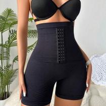 Short Cinta Modeladora Fechamento Em Colchete Pós Parto Pós Cirúrgico