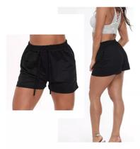 Short Cinto Sem Fivela De moletom Com Bolso Feminino