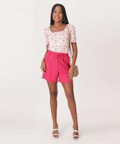 Short Cintura Alta Feminino Textura Marisa-54000