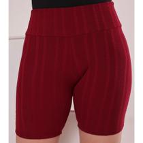 Short Cintura Alta Ribana Prime - Vinho - XG