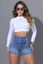 Short Cintura Perfeita Pit Bull Jeans Refinada e Estilo Empina Bumbum Ref: 87260