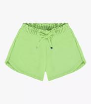 Short Clochard Bebê Menina Em Moletom Rovi Kids Verde 2 Short Clochard Bebê Menina Em Moletom Rovi Kids Verde 2