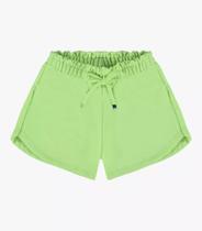 Short Clochard Menina Em Moletom Rovi Kids Cor:VerdeTamanho:1