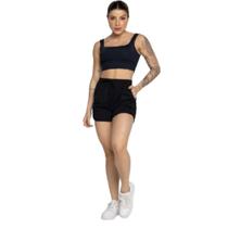 Short Com Bolso Verão WLS Modas Shortinho Para Treino Academia Moda Fitness