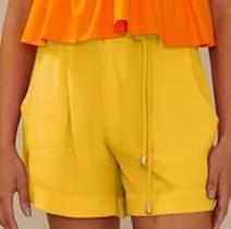 short com cinto amarelo classic short com cinto amarelo classic