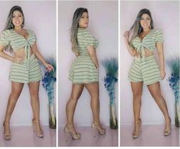 Short com cropped Veste super bem
