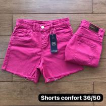 Short confort rosa femino tamanho 40