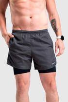 Short Curto 2 em 1 Evolift Dry Cinza Escuro