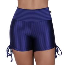 Short Curto Fitness Feminino Poliamida Cirrê 3D Amarrar Lateral Orbis- MARINHO Short Curto Fitness Feminino Poliamida Cirrê 3D Amarrar Lateral Orbis- MARINHO