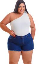 Short Curto Jeans Feminino Plus Size com Elastano do 44 ao 54 Short Curto Jeans Feminino Plus Size com Elastano do 44 ao 54