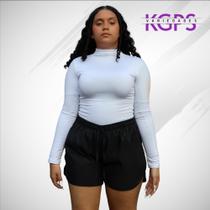 Short Curto Leve Com Cordão E Elástico Na Cintura Esportivo E Lazer Tecido Tactel Plus Size - Preto Short Curto Leve Com Cordão E Elástico Na Cintura Esportivo E Lazer Tecido Tactel Plus Size - Preto