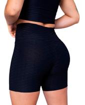 Short Curto Meia Coxa Bolha Texturizado Empina Bumbum Verão