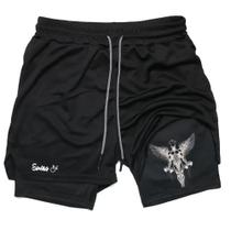 Short de Compressão Masculino Com Bolso Dry Fit