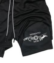 Short de Compressão Masculino Memento Mori Com Bolso