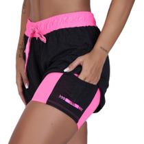 Short de Corrida Feminino Short Interno Com Bolso Cadarço Orbis - Rosa